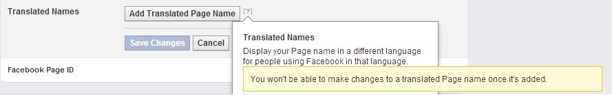 Facebook Translated Names